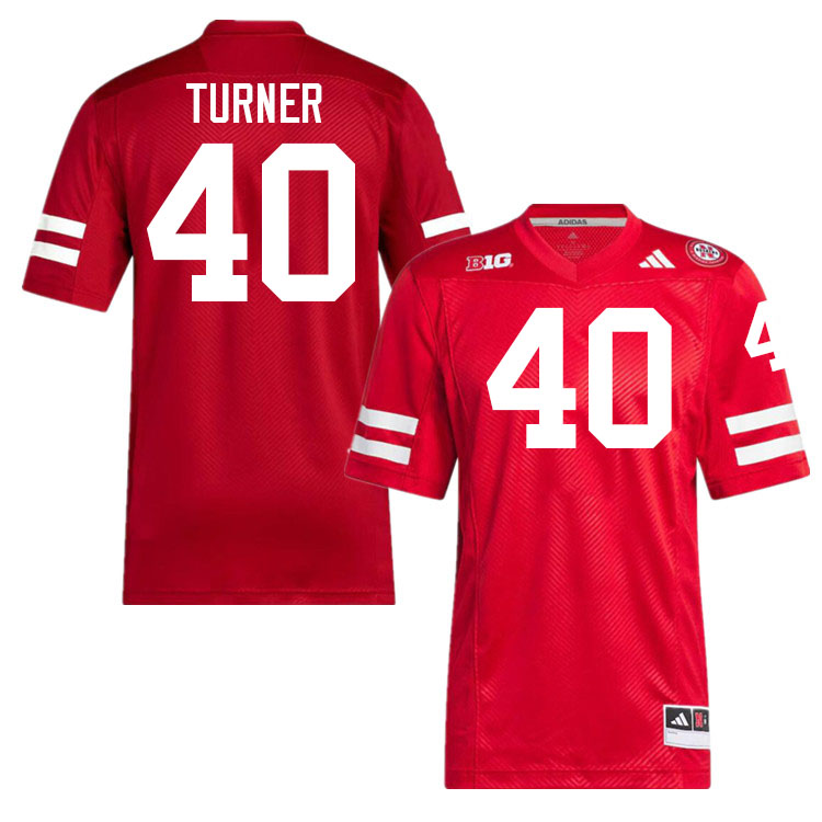 Men #40 Brice Turner Nebraska Cornhuskers College Football Jerseys Stitched Sale-Scarlet